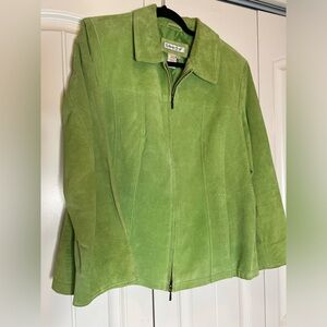 Vintage 100% Leather Green Jacket